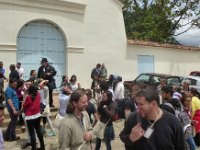 Preparándose para la foto.